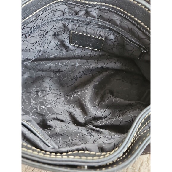 Fossil Black Pebbled Leather Shoulder Bag Satchel And Wallet EUC - Picture 8 of 16